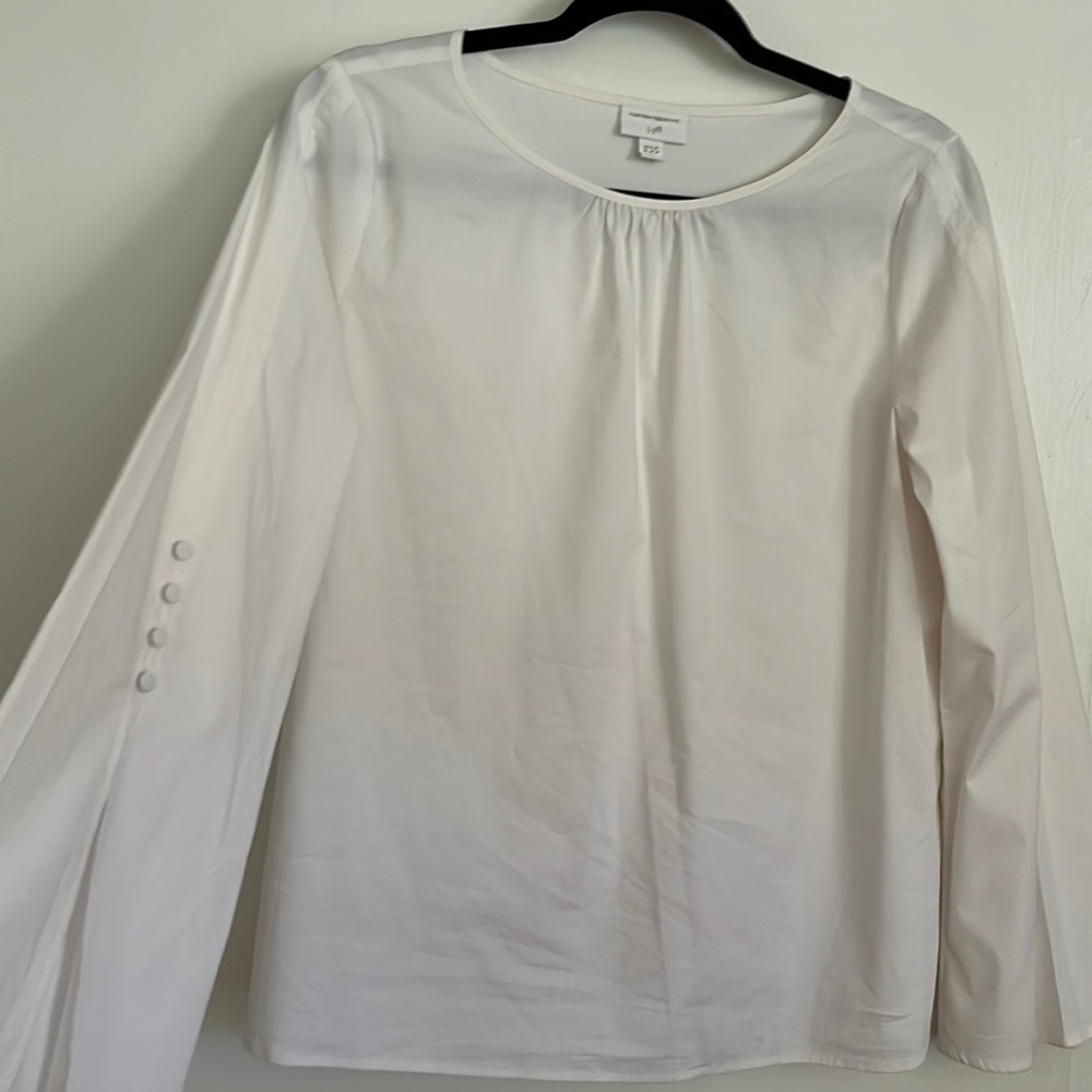 Christian siriano for j. Jill ! White caftan blouse size S